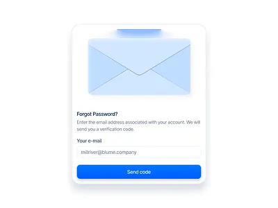 Pop-up "Forgot Password?" blur button forgot password illustration pop up send code ui ui design