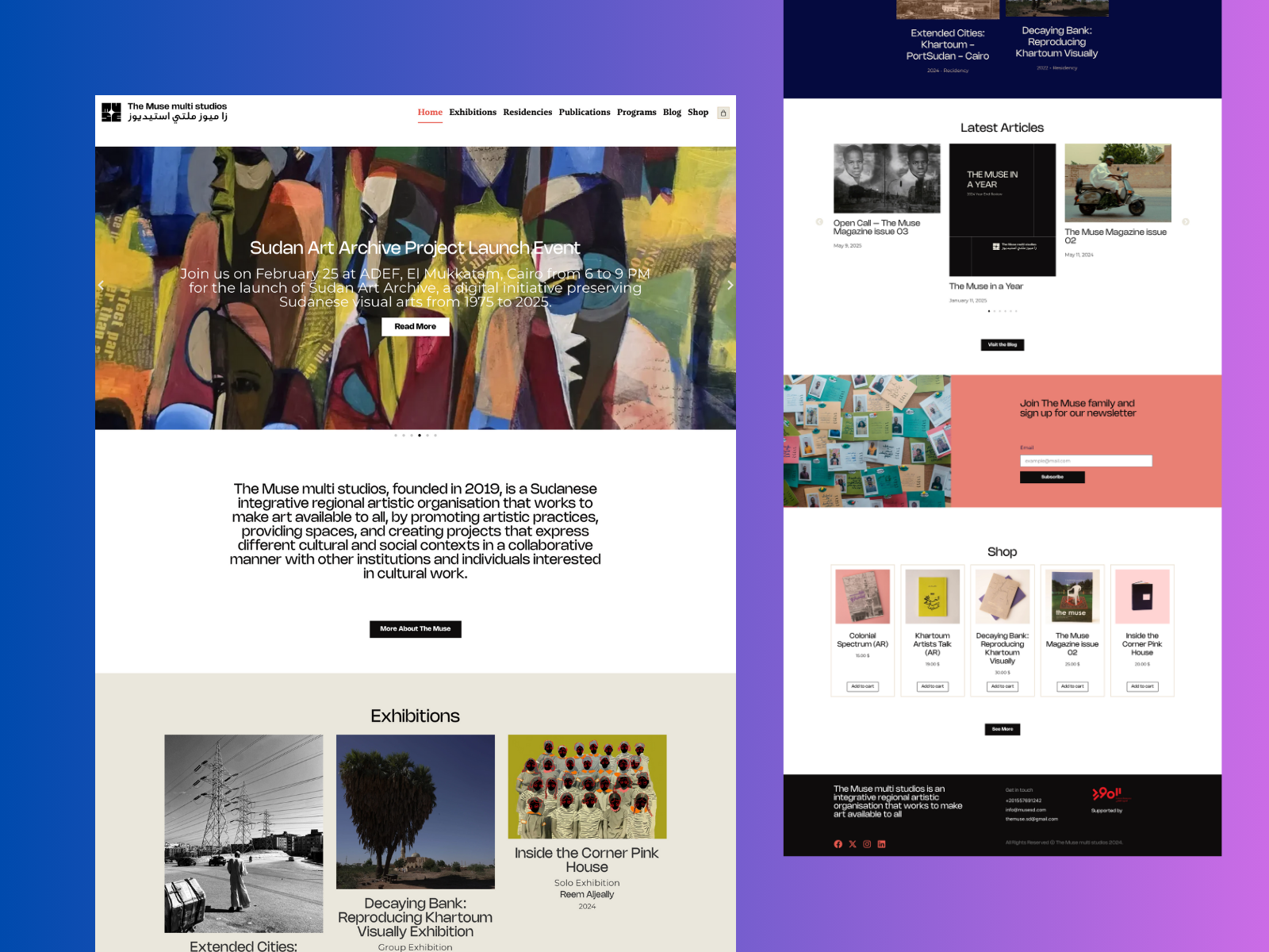 Example of Art Gallery Website