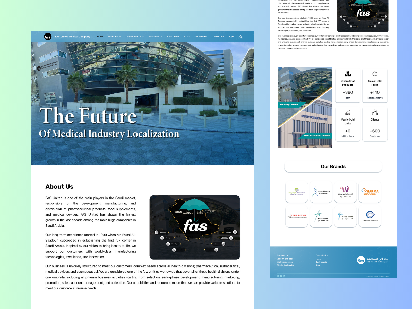 Company Portfolio banner brands company portfolio counter footer header search ui ux web design