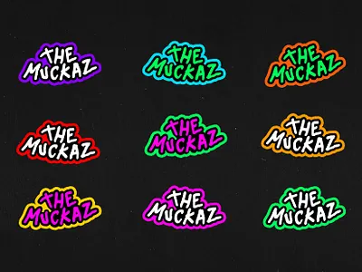 THE MUCKAZ Band Logo 1234 badge band logo branding design identity illustration logo logo design logo type ramones ramonescore type typography