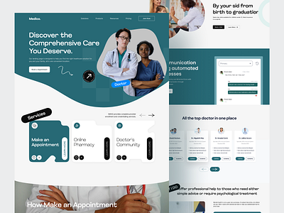 Hospital management software landing Landing Page Design doctor dr homepage hospital landingpage management software