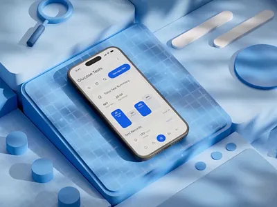 DiaFit — Glucose Test Animation | Potential 2d animation 3d 3d animation ai animation app animation diabetic app diafit potential showreel ui animation