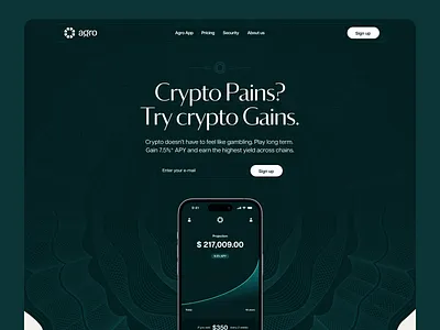 Agro rebrand concepts - Hero app decorative desktop ios landing page minimal mobile ui ux webdesign website