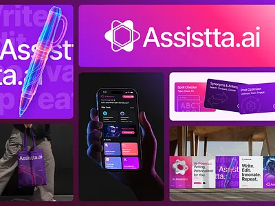 AI Assitant Branding design | Visual Design ai ai assitant assitant brand design brand identity branding content graphic design logo logotype visual identity writing