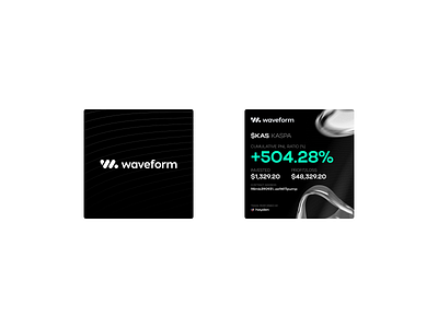 Brand + PnL graphic. branding crypto dark mode design graphic logo pnl template trading web3