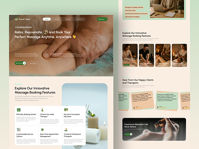 Therapy Massage Booking Landing Page - Ducun Vijed blur growth landing page massage modern therapy wellnes