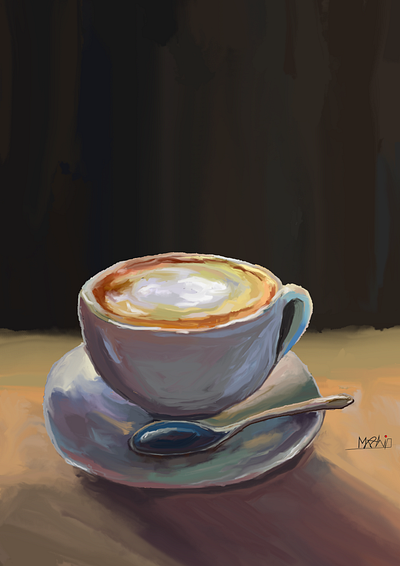 Digital Coffee Illustration art coffee coffee cup coffee illustration design digital art digital illustration graphic design illustration photoshop