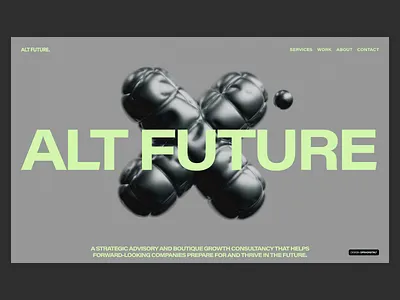 Futuristic Agency Website Concept 3d 3danimation 3dart 3drender agency website animation branding clean design digital branding futuristic hightech landing page modern sleek smooth ui visual design web design website