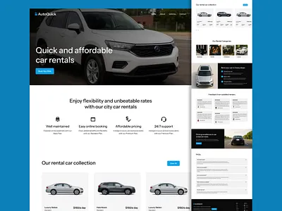 Car Rental Landing page car rental ecommerce ui ux web design