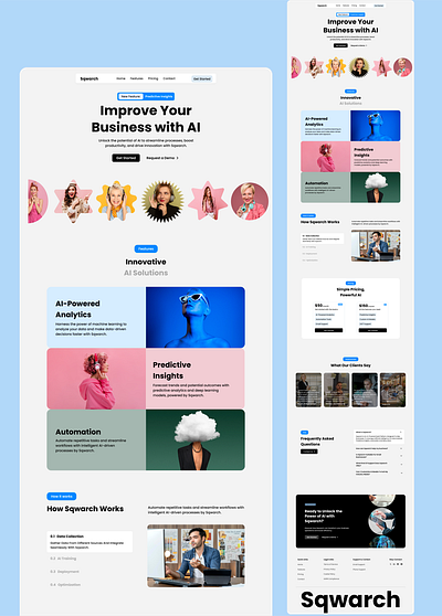 AI SaaS Landing Page for Tech Innovators ai ai landing page artificial intelligence saas saas landing page saas website