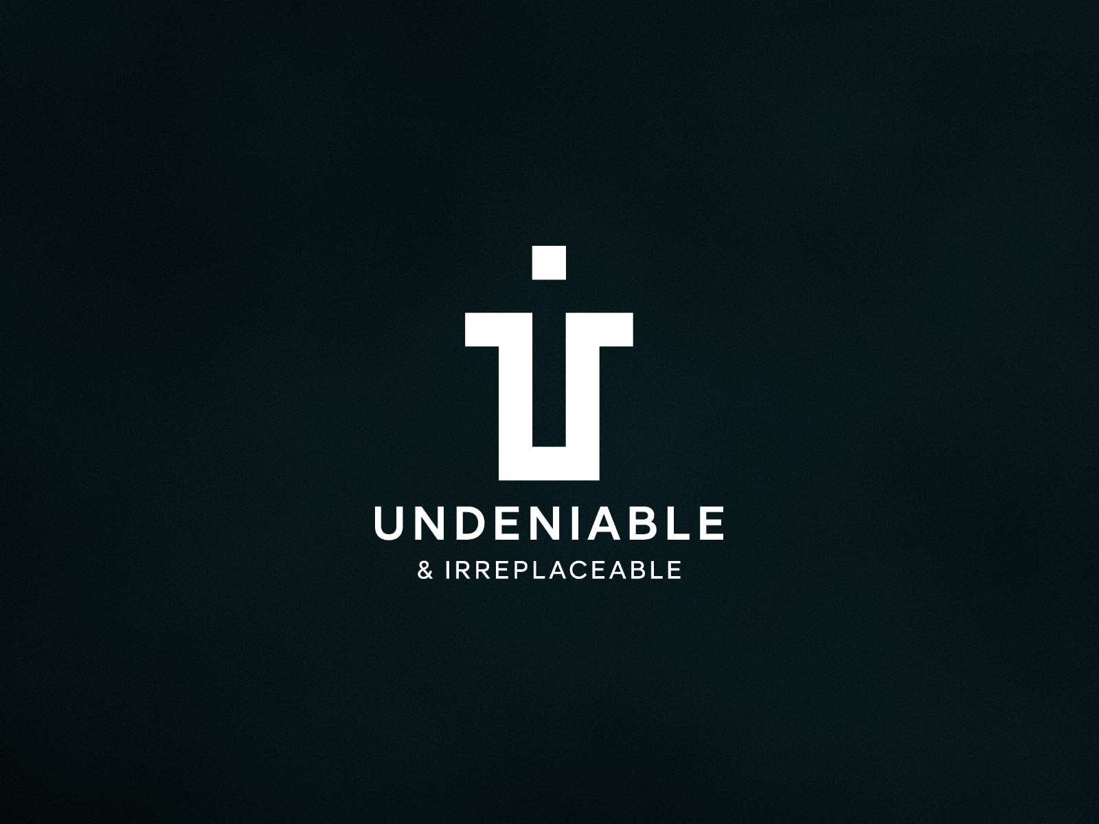 Undeniable & Irreplaceable (UI) Logo Concept! black and white branding logo trend minimal minimalist modern simple timeless trending logo ui initial logo ui logo