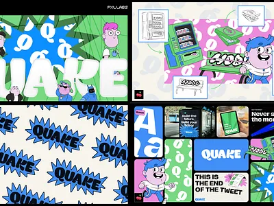 QUAKE Brand & Illustrations branding drawing graphic design illustration logo