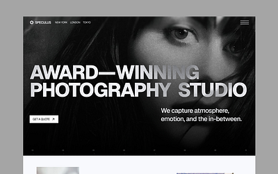 Photography Studio Portfolio Website Template. framer graphic design landing page photography photography studio website template ui uiux web design webflow