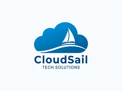 CloudSail Tech Solutions - Logo Design Concept aesthetic branding cloudlogo design graphic design identity identitydesign illustration logo logo design logo type logoinspiration logotype marketing saaslogo techlogo ui vector