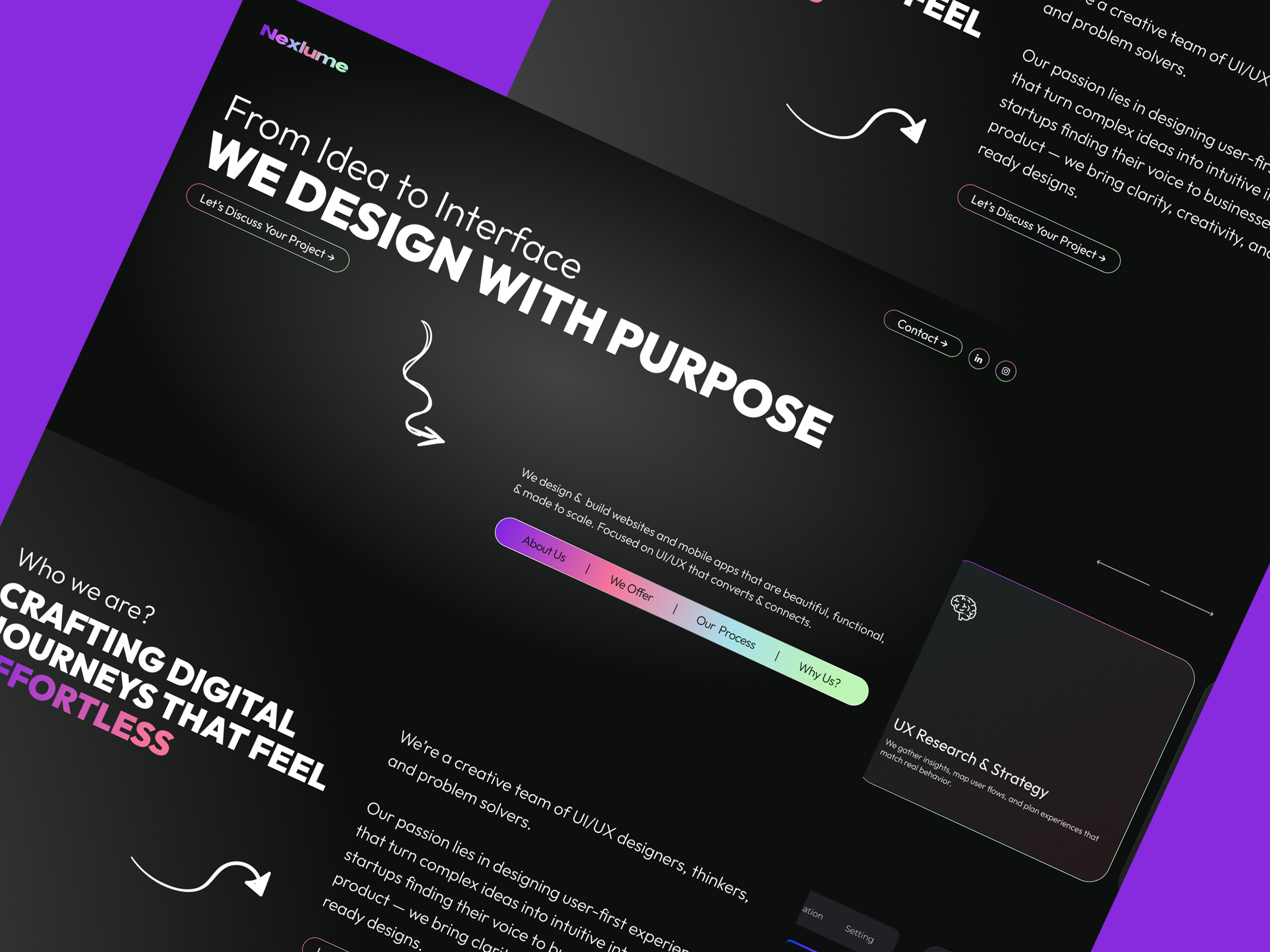 UI/UX Web Design - Nexlume dashboard designinspiration e commerce website ui design figma uiux design landing page design microinteractions minimaldesign mobile app uiux design mobileapp modern minimal ui design modernui neumorphism prototype wireframe design responsive website design uiux design ux research user flow mapping web app dashboard design website ui design