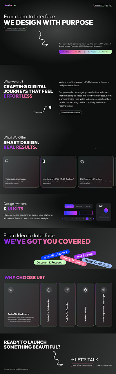 UI/UX Web Design - Nexlume 3dicons aestheticdesign appdesign branding dailyui darkmode dashboard designinspiration figma landingpage microinteractions minimalui mobileapp motiondesign neumorphism saas uidesign uiux uxdesign webdesign