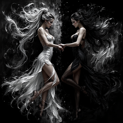 Black & White design digital art illustration