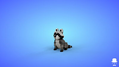Voxel Forest Animals Pack - Raccoon - Game Asset 3d 3d model animal animals animated cartoon fantasy game asset gamedev lowpoly magicavoxel raccoon voxedit voxel voxel art voxels
