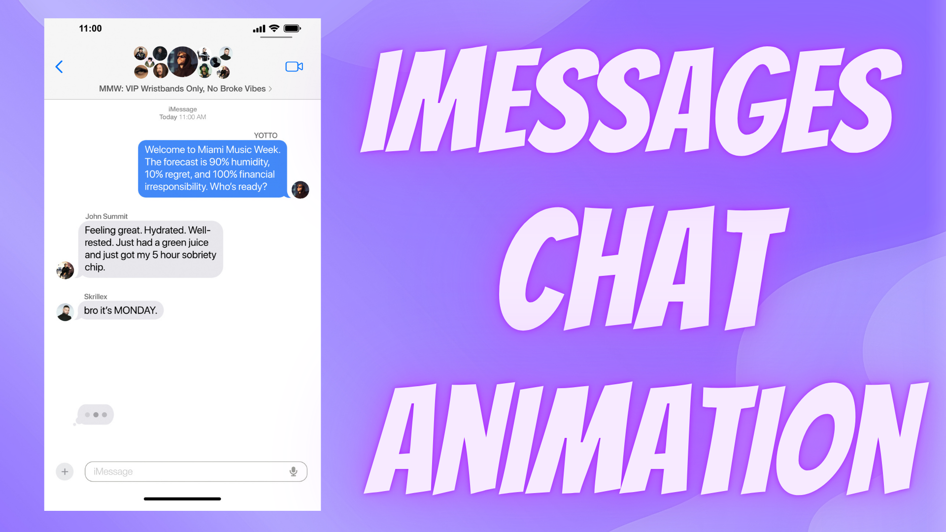 iMessage Group Text Message Chat Animation by W1sdom Prod. on Dribbble