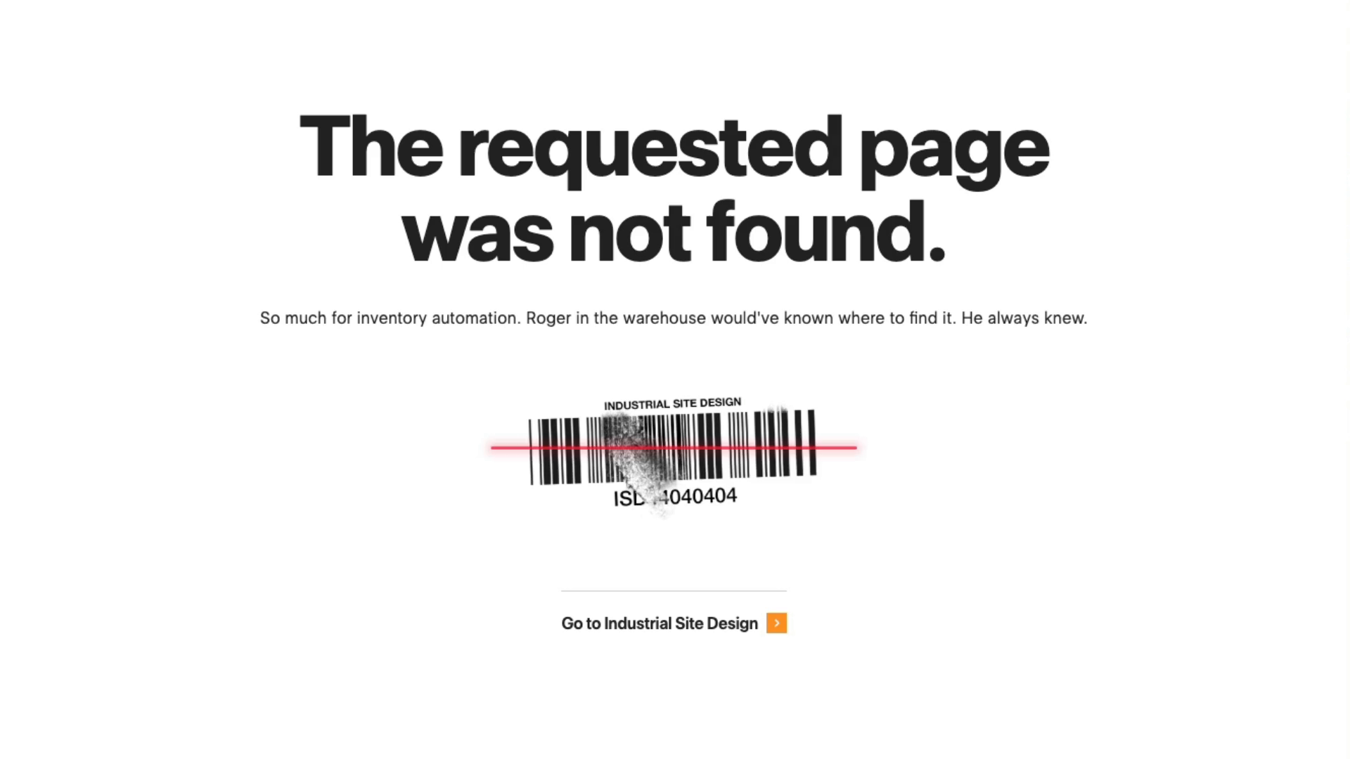 Industrial Site Design 404 page