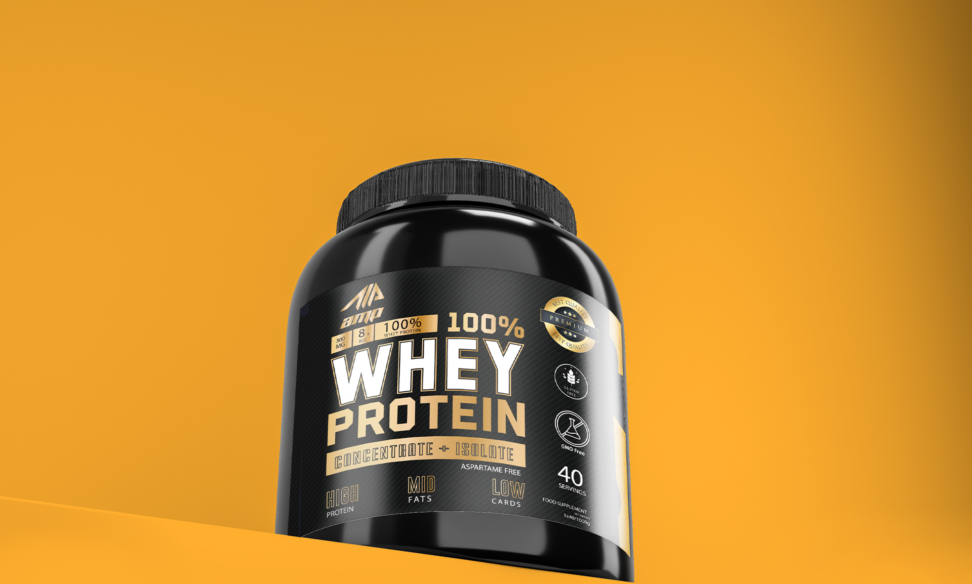 Example of Gym Supplement Packaging & Label Design