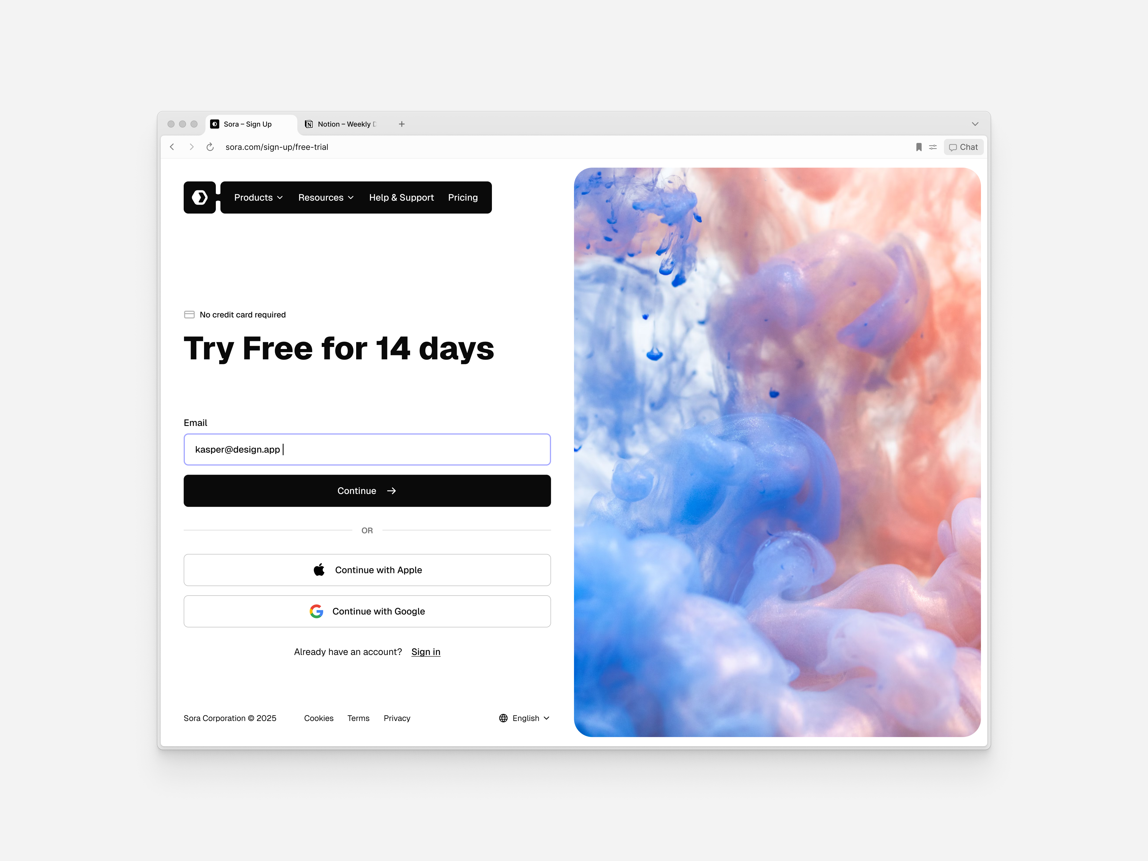 Sign up ai branding button continue with apple continue with google creative figma innovative input log in navigation no credit card required product design saas sign in sign up try for free ui ux web design