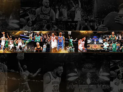 Playoff Carousel - NYK-BOS basketball creative design nba photoshop social social media