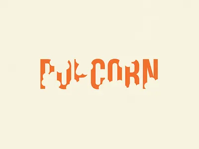 Popcorn | Typographical Poster food graphics illustration letters poster sans serif simple text typography word
