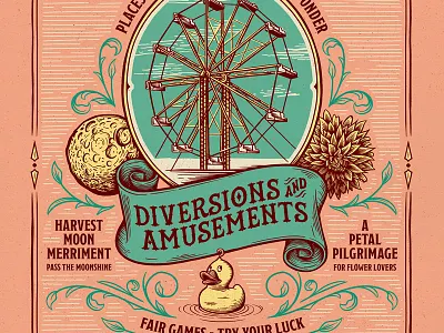 DIVERSIONS AND AMUSEMENTS - GRAPHICS INSPIRED ON AMUSEMENT PARK