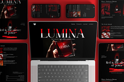 LUMINA – A Luxurious Serum Brand Website Design ecommerce figma figma site design graphic design serum serum site serum website ui uiux ux webdesign website