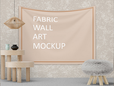 Fabric Wall Art Mockup art branding design graphic design mockup wallart