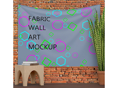 Fabric Wall Art Mockup art design graphic design mockup wallart