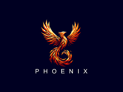 Phoenix Vector Logo animal animal logo animals animals logo bird bird logo fire logo fire phoenix logo design phoenix logo phoenix logo design phoenix vector logo wisdom logo