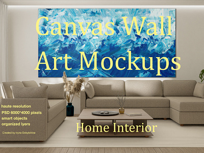 Canvas Wall Art Mockups art design graphic design mockup photo wallart