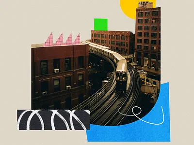 Urban Transit Collage digital collage