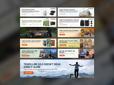 Eye-Catching Travel Banners for Modern Adventurers adcreatives bannerdesign digitalnomadlife socialmediabanners travelbanners traveldesign travelgraphics travelmarketing visualstorytelling