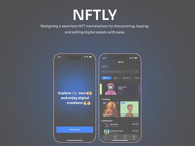 NFTLY Marketplace Mobile App mobile app nft product design ui ux