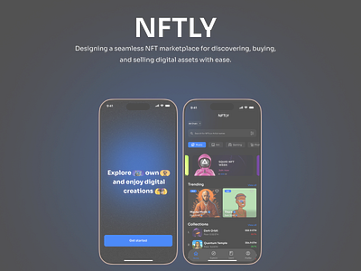 NFTLY Marketplace Mobile App mobile app nft product design ui ux