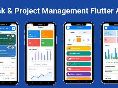 AI-Powered Task & Project Management Flutter App Ui Kit | Employ flutter template flutter ui kit ui ui kit