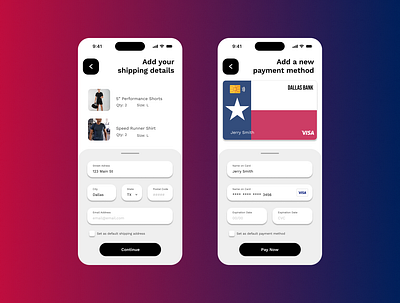 Daily UI 002 | Checkout cart checkout credit card dailyui graphic design ios iphone payment shipping