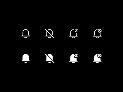Notification icons 🔔 free icons icon icon design icon pack icon set iconography icons notification 02 notification block 02 notification icons notification off 02 notification snooze 02