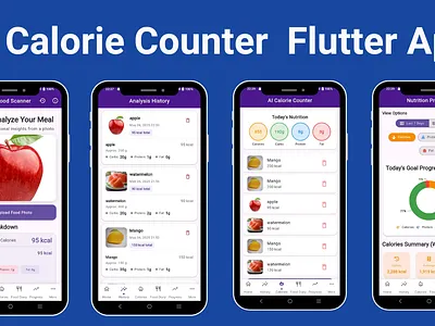 Cal AI – AI Calorie Counter Flutter App | Food Tracker, Barcode flutter template flutter ui kit ui ui kit weight goals