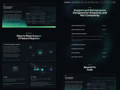 LyteNyte Grid Support Page landing page web design webdesign webpage