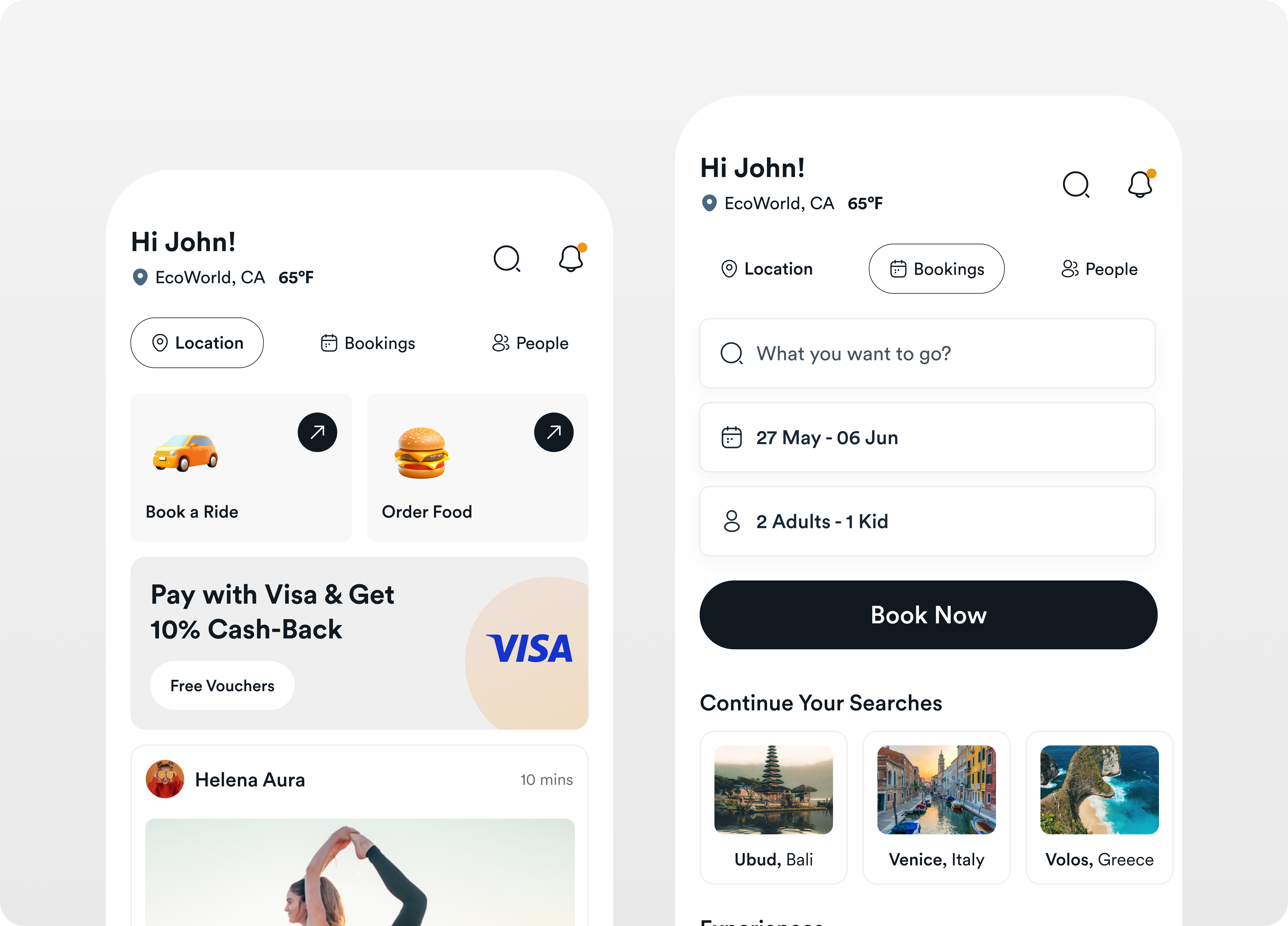 Explore the world with ease 🌍✈️ adventures ui appui bookaride bookatour bookingui design community experiences ui interfacedesign minimalui mobileappdesign modernappdesign product design travelapp travelui uidesign userinterface uxdesign