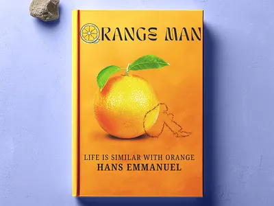 Minimalist cover design "orange man" book cover book cover design cover design design fiction book graphic design illustration minimalist minimalist book design minimalist cover design typography vector