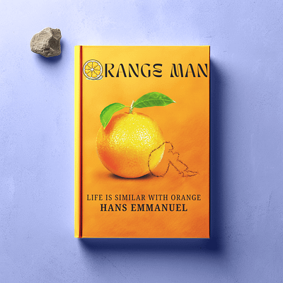 Minimalist cover design "orange man" book cover book cover design cover design design fiction book graphic design illustration minimalist minimalist book design minimalist cover design typography vector