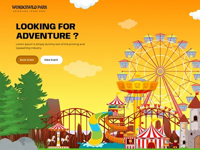 WonderWild Park -Adventure Theme Park branding graphic design logo motion graphics ui