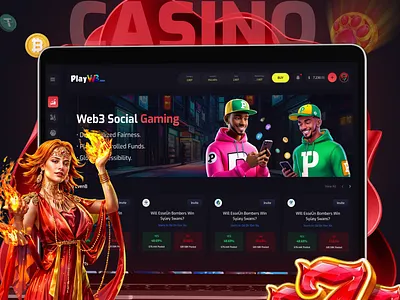 Web3 Social Gaming betting casino casino banner casino platform crypto game crypto online casino gambling gambling platform gaming online interface casino nft casino nft game ui ux casino web online casino