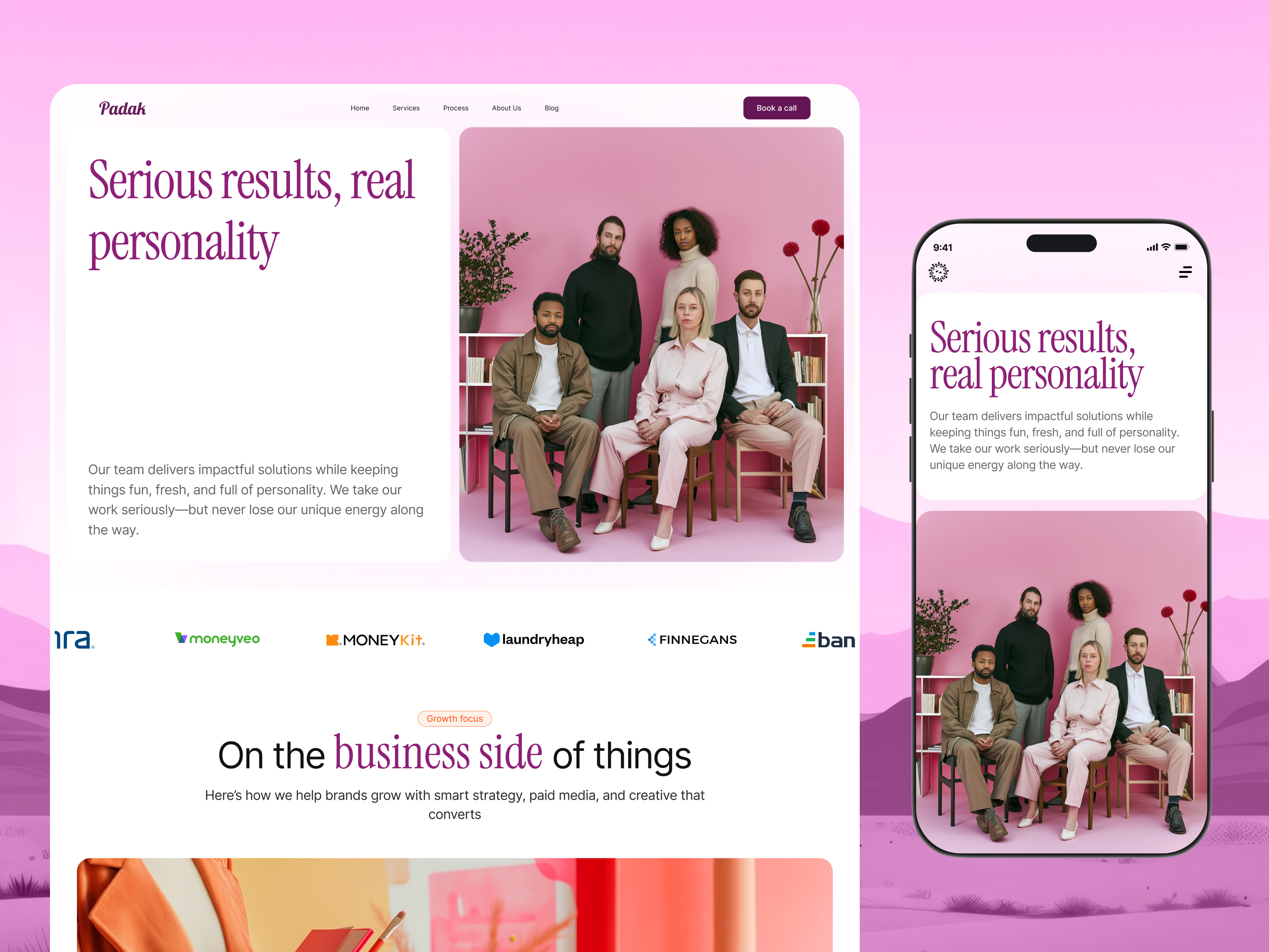 Marketing agency website design design product service startup ui ux web website