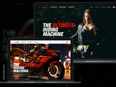 Sports Bik Showcase - Concept Landing Page bike car concept design display landing landing page mobile app mobileui page ride riding sports sports bike ui ux web
